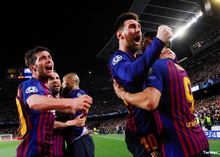 فٹبال چیمپئنز لیگ ،بارسلونا کے میسی نے لیورپول کو ناکوں چنے چبوا دئیے