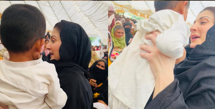 مریم نواز ڈیرہ غازی خان کے سیلاب متاثرین کے درمیان پہنچ گئیں
