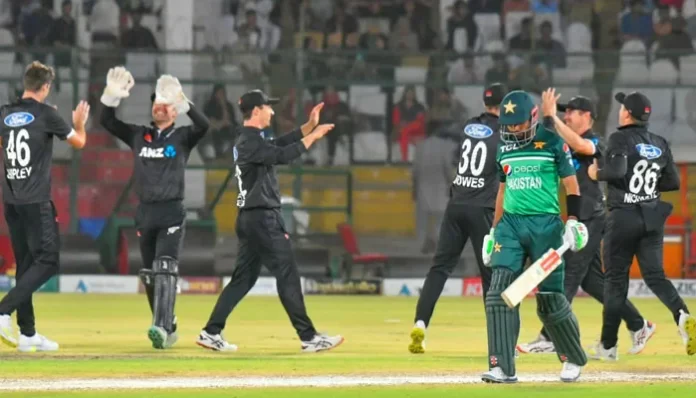 Auckland, New Zealand beat Pakistan by 46 runs.