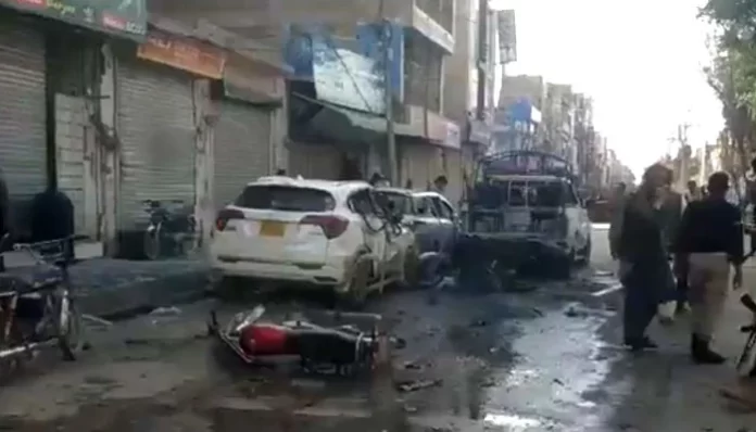 صوبائی امیدوار کی گاڑی کے قریب دھماکا، 2 افراد زخمی