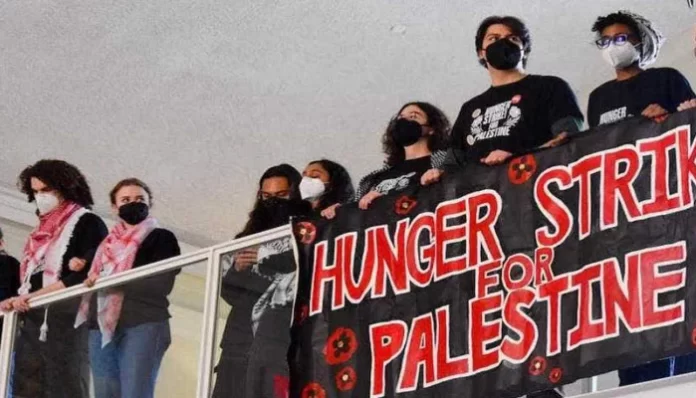 امریکی طلباء نے غزہ میں جنگ بندی کیلئے بھوک ہڑتال کردی