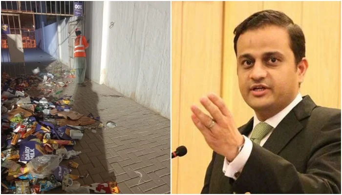 میئر کراچی نے اسٹیڈیم میں شائقین سے صفائی کا خیال رکھنے کی درخواست کردی
