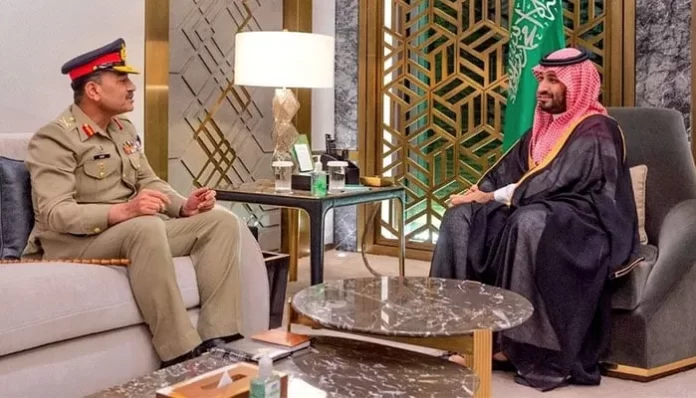 آرمی چیف کی سعودی ولی عہد شہزادہ محمد بن سلمان سے ملاقات